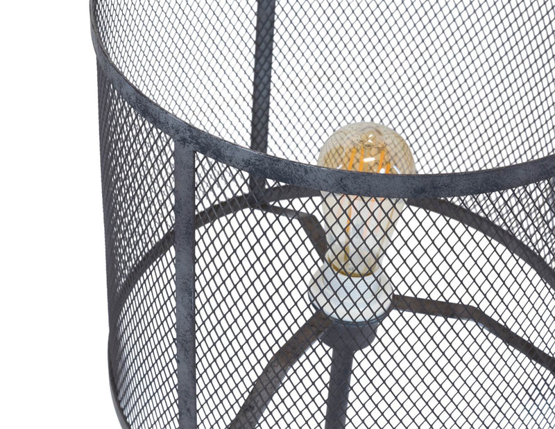 Tischleuchte ROND Silber Antik Look
