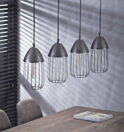 Hängeleuchte Pendelleuchte ANISSA 4-flammig Farbton Black Nickel