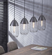 Hängeleuchte Pendelleuchte ANISSA 4-flammig Farbton Black Nickel