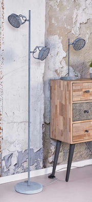 Tischleuchte GRILL LED-Leuchte mit Metallschirm in Vintage Grey