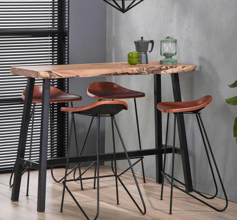 Bartisch JOHAN 125 x 46 cm Tischplatte Akazie massiv