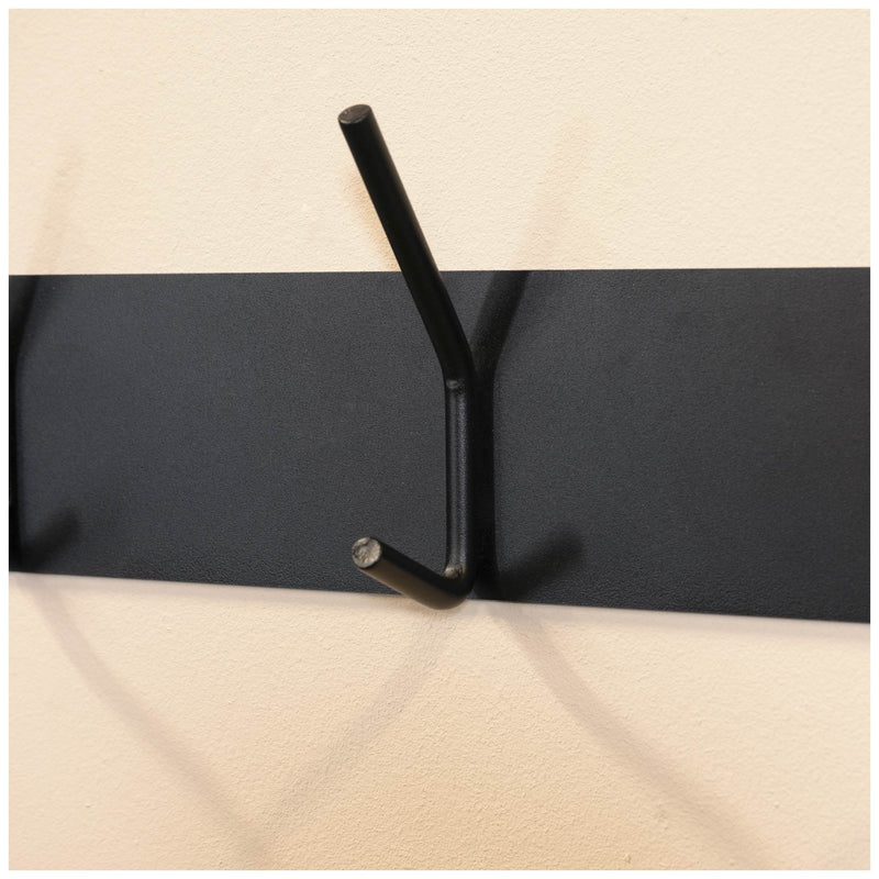 Garderobe Garderobenhaken Fusion 3 Metall Schwarz