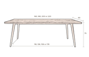 Esstisch ALAGON Walnuss mit Baumkante 160 x 90 cm von Dutchbone