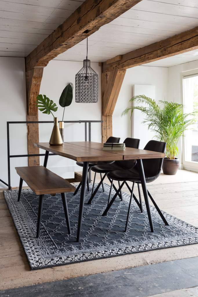 Esstisch ALAGON Walnuss mit Baumkante 160 x 90 cm von Dutchbone