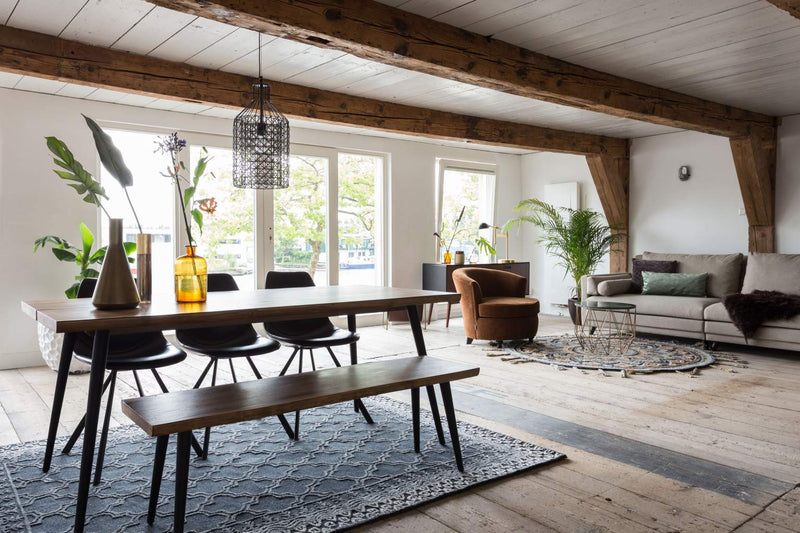 Esstisch ALAGON Walnuss mit Baumkante 160 x 90 cm von Dutchbone