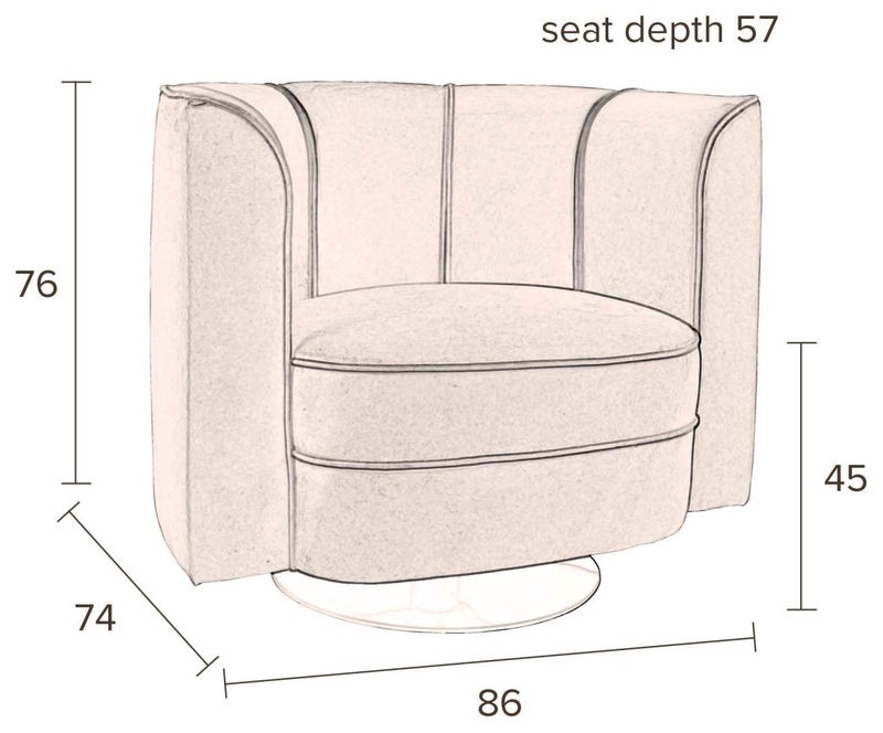 Lounge Sessel FLOWER ORANGE von DutchBone