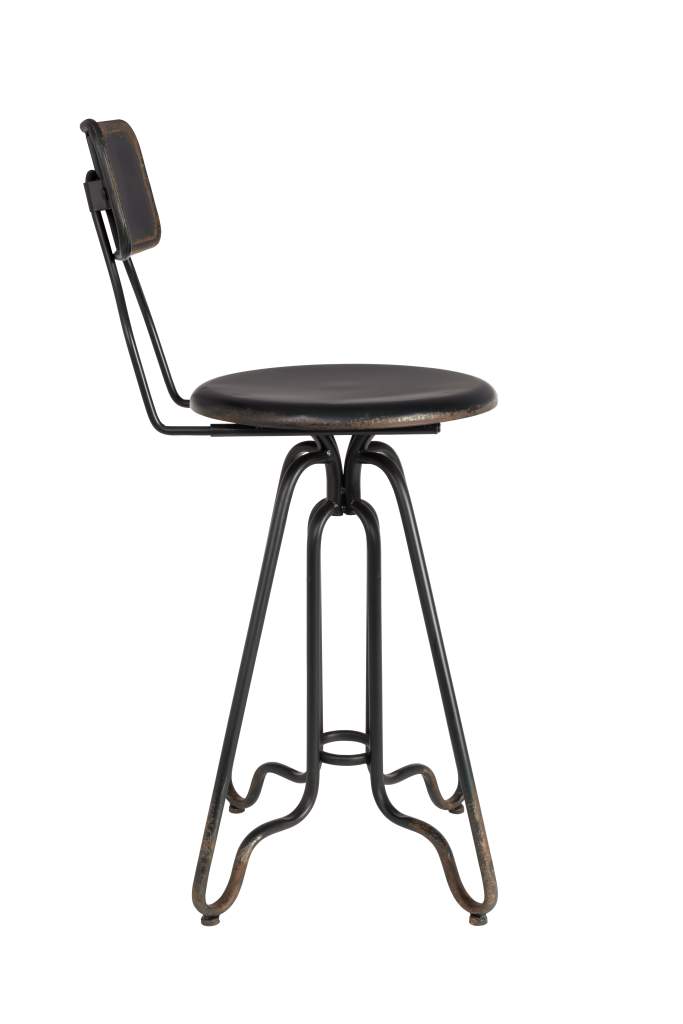 Vintage Barhocker OVID BLACK von DutchBone