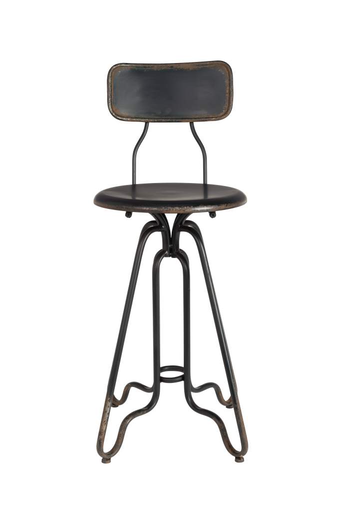 Vintage Barhocker OVID BLACK von DutchBone
