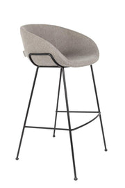 Barhocker FESTON Filzoptik Grau von ZUIVER 