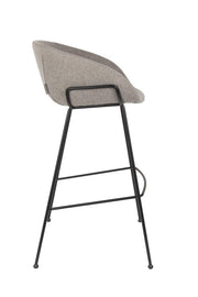 Barhocker FESTON Filzoptik Grau von ZUIVER 