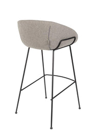 Barhocker FESTON Filzoptik Grau von ZUIVER 