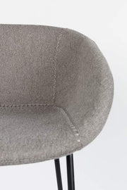 Barhocker FESTON Filzoptik Grau von ZUIVER 