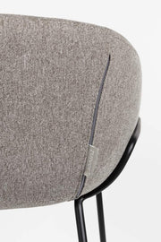 Barhocker FESTON Filzoptik Grau von ZUIVER 