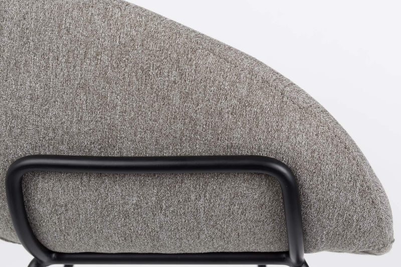 Barhocker FESTON Filzoptik Grau von ZUIVER 