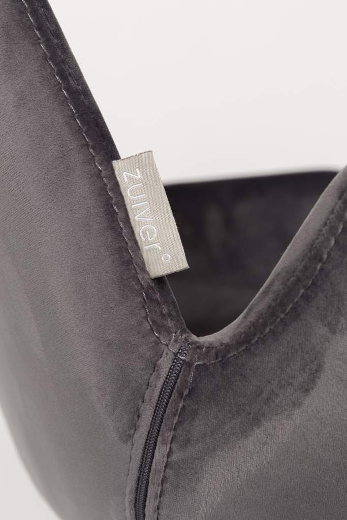 Esszimmerstuhl BRIT Samtlook Grau von ZUIVER