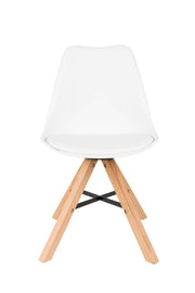 Stuhl KELL Esszimmerstuhl mit Schalensitz in weiß