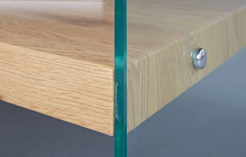 Couchtisch BENINA mit Ablage Wildeiche Optik