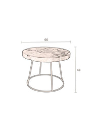 Couchtisch KRATON von DutchBone mit Teakholz Platte