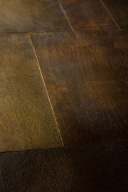 Couchtisch LEE mit Vintage Messing Platte von DutchBone