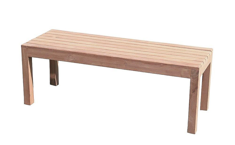 Gartenbank ohne Lehne 3-Sitzer 150 cm in Premium Teak
