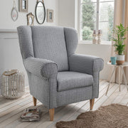 Polstersessel Ohrensessel AVERSA Stoff Talento Grau