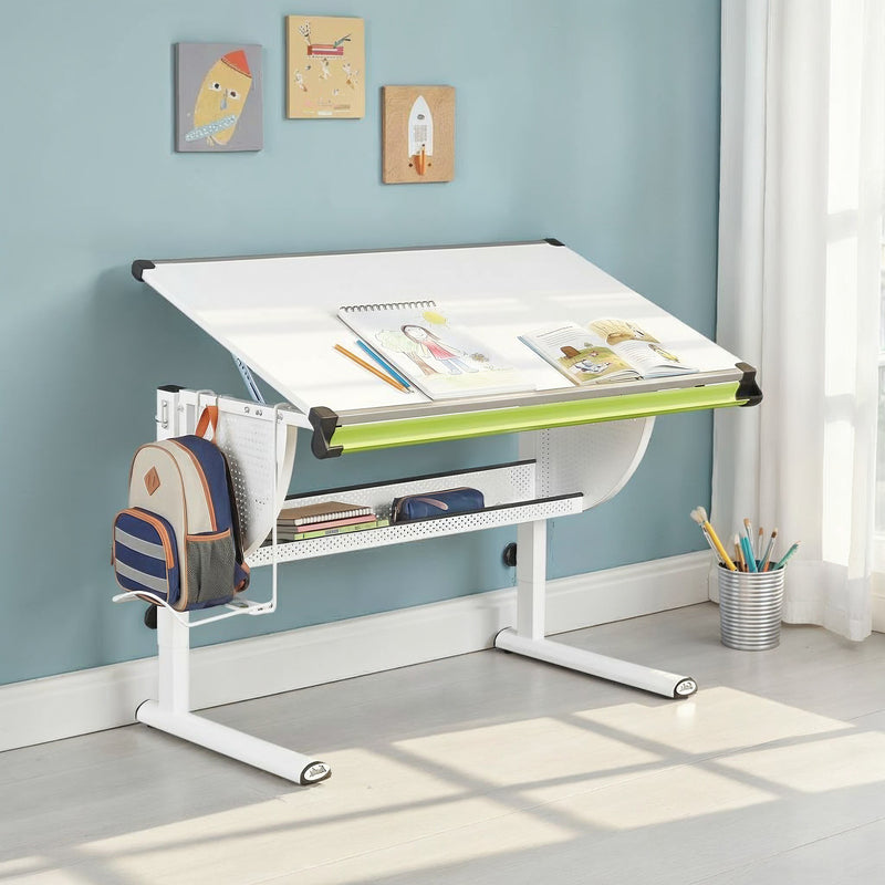 Kinderschreibtisch MATTS 3 in 1 weiß höhenverstellbar neigbar