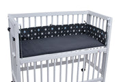 tiSsi® Polster Nestchen 90x40 cm in Grau mit Sternen