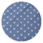 tiSsi® Polster Nestchen 90x40 cm in Blau mit Kronen
