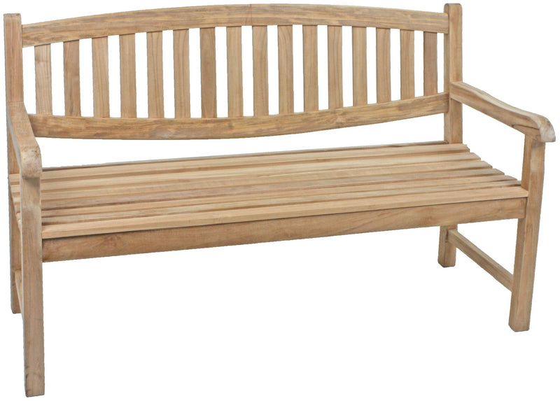Teak Gartenbank LOMBOK 150 cm mit Armlehne