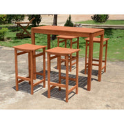 2er Set Barhocker Gartenhocker PALMDALE in Eukalyptus