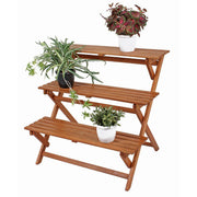 Pflanzregal Blumenregal Pflanztreppe aus Eukalyptus klappbar