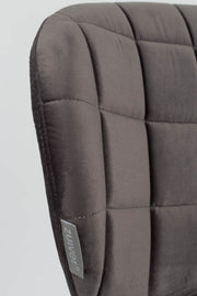 Esszimmerstuhl OMG VELVET Samt Grau von ZUIVER