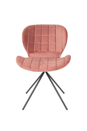 Esszimmerstuhl OMG VELVET Samt Rosa von ZUIVER