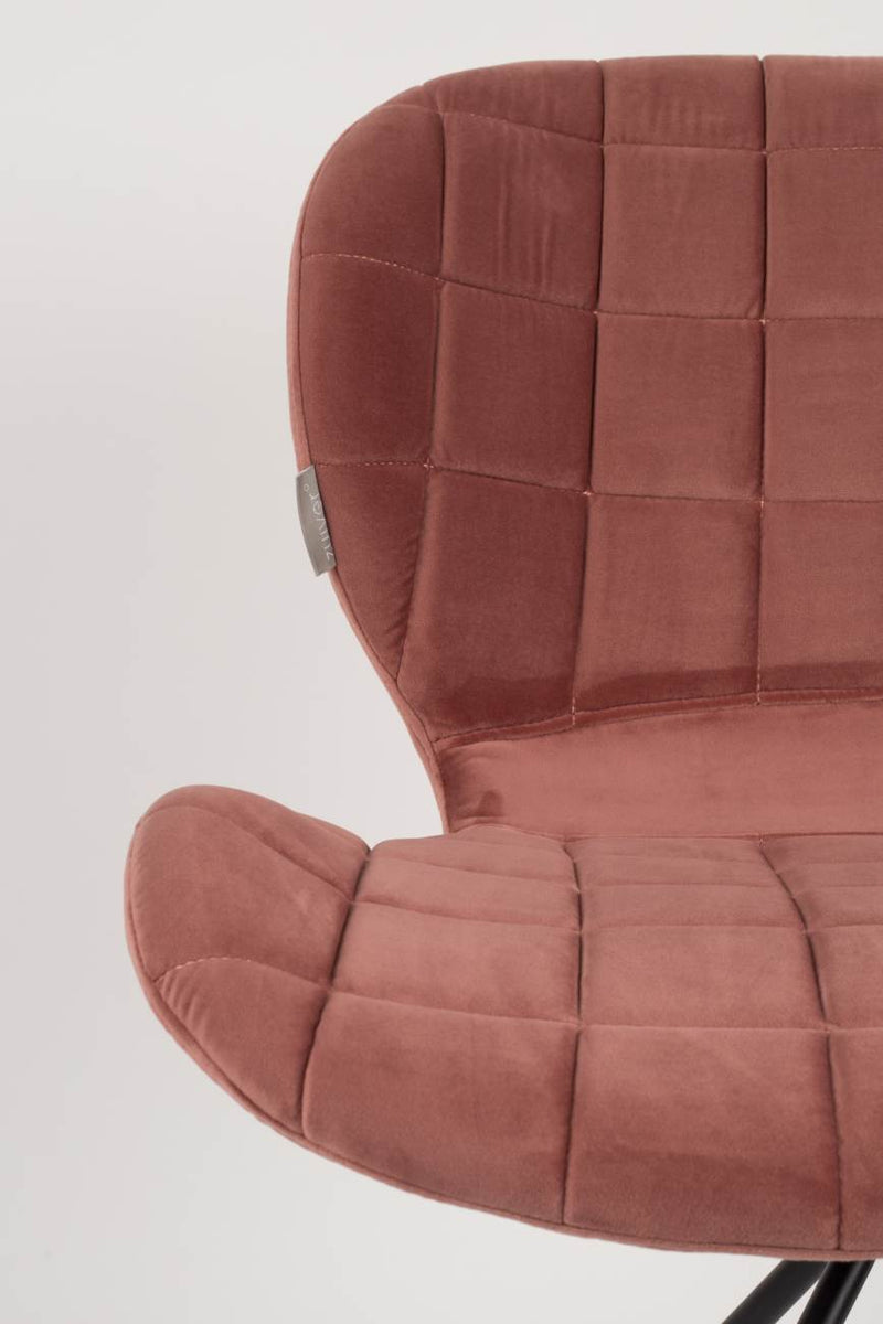 Esszimmerstuhl OMG VELVET Samt Rosa von ZUIVER