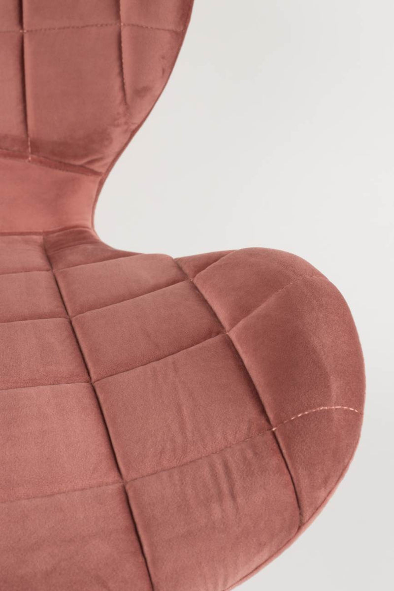 Esszimmerstuhl OMG VELVET Samt Rosa von ZUIVER
