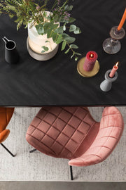 Esszimmerstuhl OMG VELVET Samt Rosa von ZUIVER
