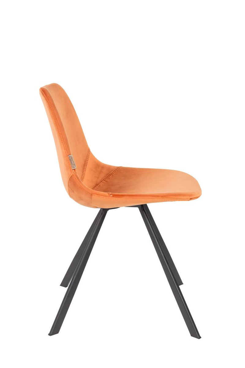 Esszimmerstuhl FRANKY VELVET Samt Orange von DutchBone