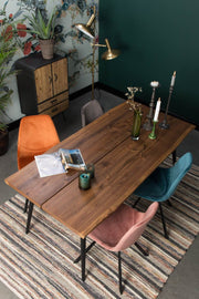 Esszimmerstuhl FRANKY VELVET Samt Orange von DutchBone
