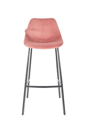 Barhocker FRANKY VELVET Samt Rosa von DutchBone