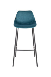 Barhocker FRANKY VELVET Samt Petrol von DutchBone