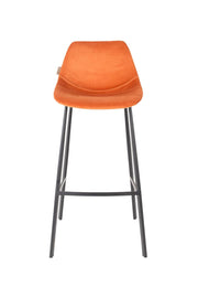 Barhocker FRANKY VELVET Samt Orange von DutchBone