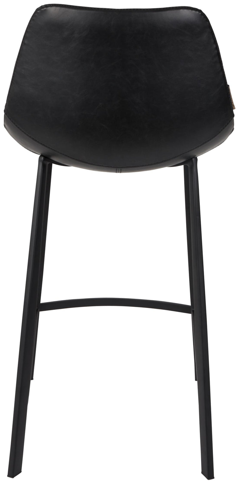 Tresenhocker FRANKY Kunstleder Vintage schwarz von DutchBone