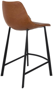Tresenhocker FRANKY Kunstleder Vintage braun von DutchBone