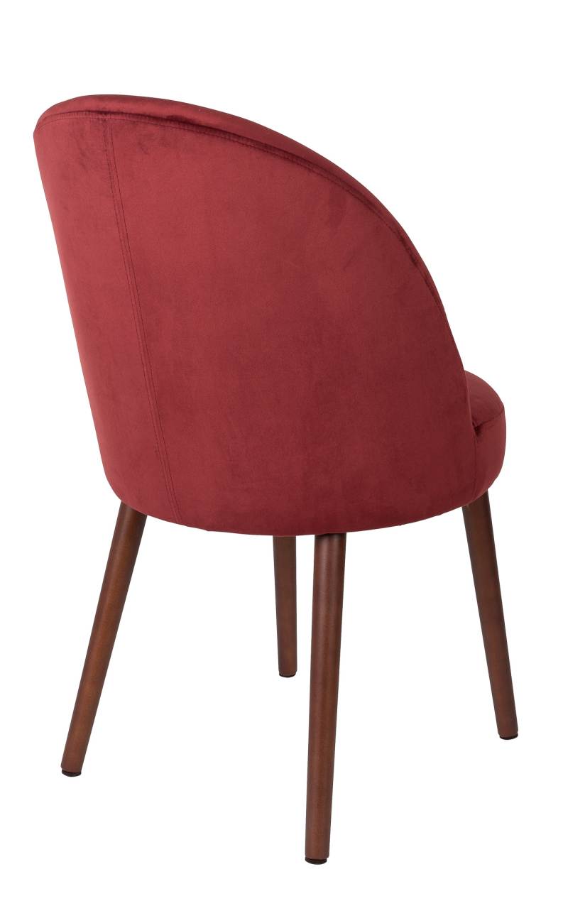 Esszimmerstuhl BARBARA VELVET Samt Rot von DutchBone