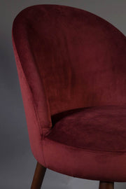 Esszimmerstuhl BARBARA VELVET Samt Rot von DutchBone