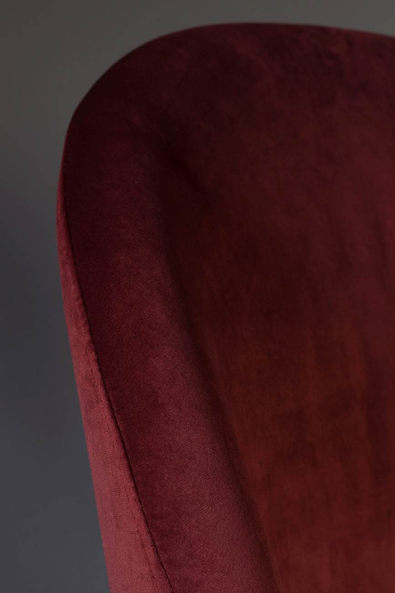 Esszimmerstuhl BARBARA VELVET Samt Rot von DutchBone
