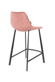 Tresenhocker FRANKY VELVET Samt Rosa von DutchBone