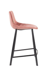 Tresenhocker FRANKY VELVET Samt Rosa von DutchBone