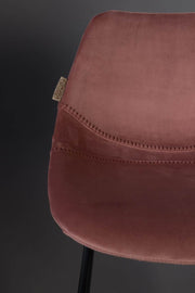 Tresenhocker FRANKY VELVET Samt Rosa von DutchBone