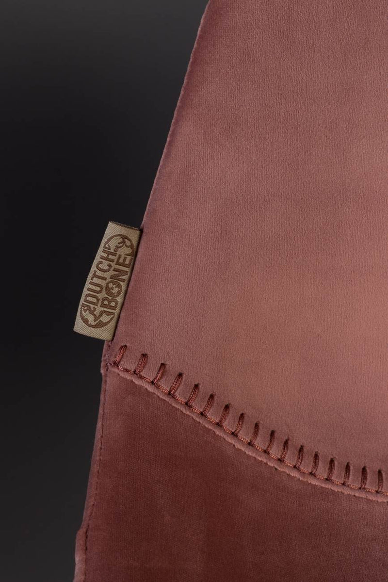 Tresenhocker FRANKY VELVET Samt Rosa von DutchBone